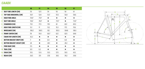 Cannondale Quick Cannondale Caadx Size Chart Cannondale CAADX