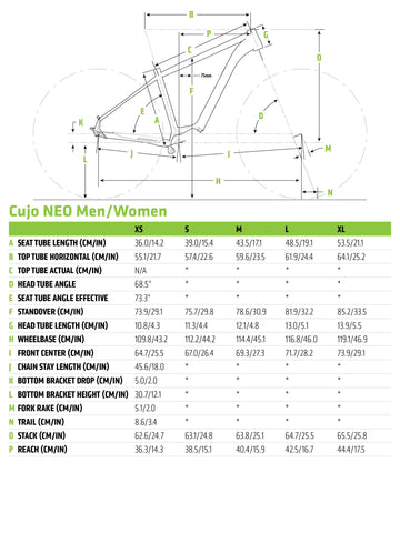 Cannondale cujo sale size chart